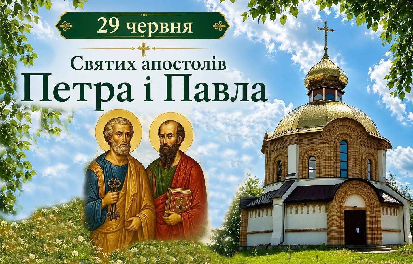 Вітаємо зі святом святих первоверховних апостолів Петра і Павла